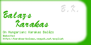 balazs karakas business card